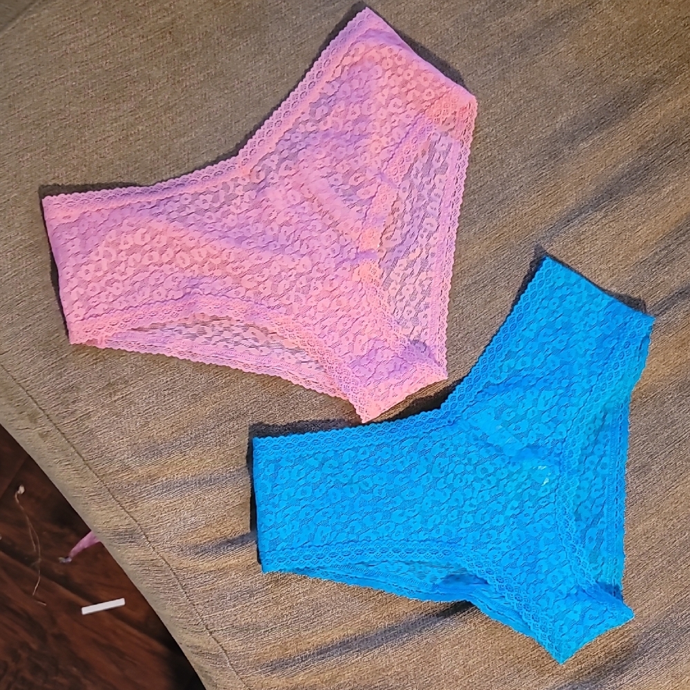 PINK VS Pink and Blue Lace Panties